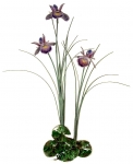 Bovano - F99P - Triple Purple Iris with Patina Grass