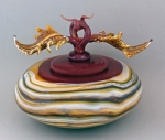 Gartner Blade - Strata Series - Lidded Bowl - Ruby