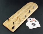 Heartwood Creations - Cribbage Board - Quilted Maple 3-Track