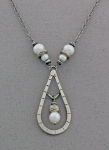 J & I - Sterling Silver Necklace with Freshwater Pearls - DPX224N