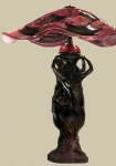 Charles Lotton-Copper Ruby Bronze Ladies Lamp