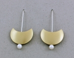 Mar of Santa Barbara: Sterling Silver & Nu-Gold Earrings - EM396/PRL