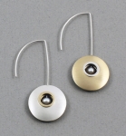 Mar of Santa Barbara: Sterling Silver & Nu-Gold Earrings - EM415