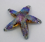 Opal Art Glass - Starfish Amber Luster 