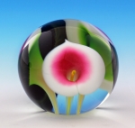 Scott Bayless - Mini Paperweight - White/Pink Calla Lily