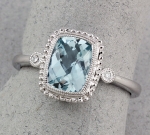 Stanton Color - Aquamarine & Diamond Ring SC-16147-13