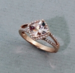 Stanton Color - Morganite & Diamond Ring SC-14173-04