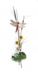 Bovano - W7628 - Peach Dragonfly with Flowers & Cattails