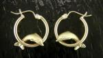 Steven Douglas - Dolphin Hoop Earrings with Diamond Eyes FE051