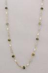 Judy Brandon - Labradorite, Aquamarine and Seed Pearls Necklace - GN101