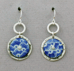 Joanna Craft - Earrings: Sterling Silver & Enamel - EE14 Blue Matte