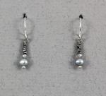 J & I Sterling Silver Earrings with Labradorite and Pearls - LGX101E