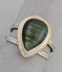 J & I Sterling Silver and 14k Gold Filled Labradorite Ring - LGX7R