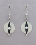 Mar of Santa Barbara: Sterling Silver Earrings with Slate and Pearl- EM846