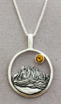 Jeff McKenzie - Pacific Coast Pendant - 923 - Morro Rock with Citrine