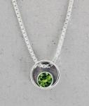 Jeff McKenzie - GemDrops - Small Hoop Necklace - Peridot in Sterling Silver Hoop