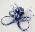 Hopko Art Glass - Purple Crackle Octopus