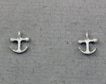 The Touch: Earrings Sterling Silver Tiny Anchors S2-100