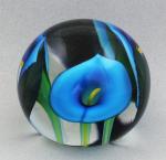 Scott Bayless - Mini Paperweight - Aqua Calla Lily 