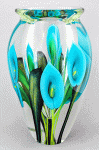 Scott Bayless - XLarge Vase - 6 Aqua Calla Lily