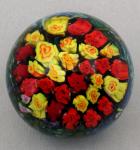 Shawn Messenger Paperweight: Red and Yellow Rose Weight