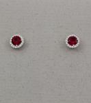 Stanton Color - Rubellite & Diamond Earrings SC-190272-04