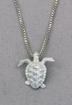 The Touch: Pendant Sterling Small Sea Turtle S1-633