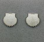 The Touch: Earrings Sterling Silver Textured Scallops S2-274