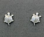 The Touch: Earrings Sterling Silver Turtles S2-300