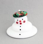 Vitrix Hotglass Studio - California Snowman - Red & Green Hat