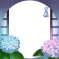 円窓・紫陽花