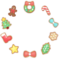 クリスマスクッキーフレーム(丸)