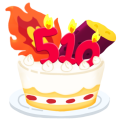 🔥さん誕生日お祝いバースデーケーキ