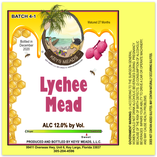 2018 Lychee Mead Keys' Meads, LLC Mead VinoShipper