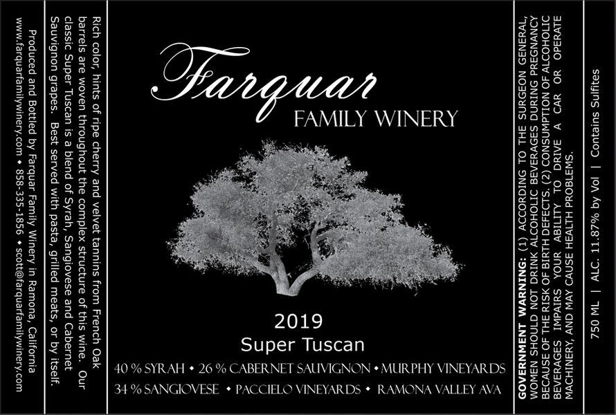 2019 Super Tuscan from Farquar Family Winery | Vinoshipper