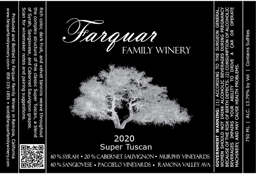 2020 Super Tuscan from Farquar Family Winery | Vinoshipper