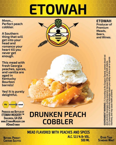 Drunken Peach Cobbler