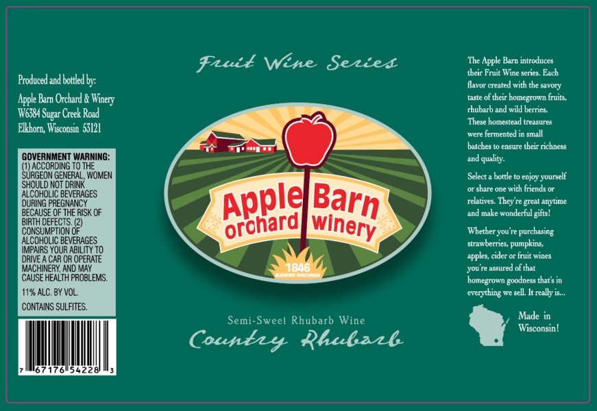 Country Rhubarb From Apple Barn Orchard Winery Vinoshipper