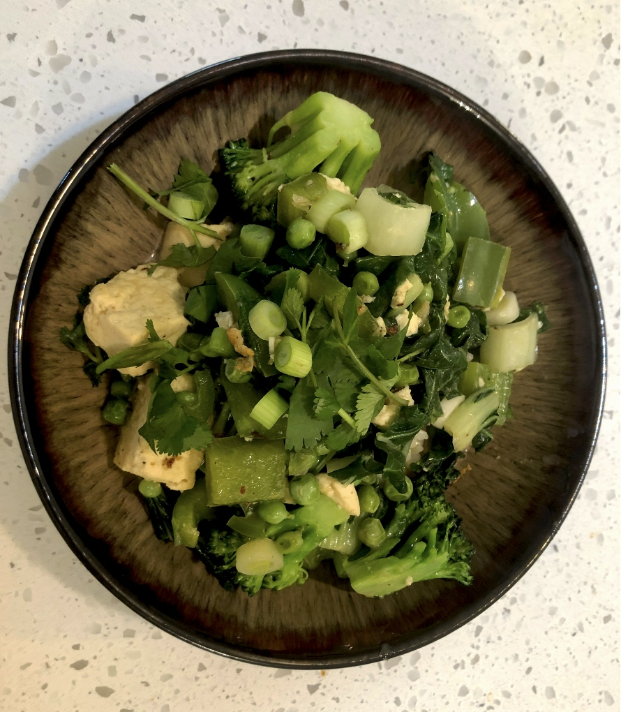 Curried Green Veggies & Tofu