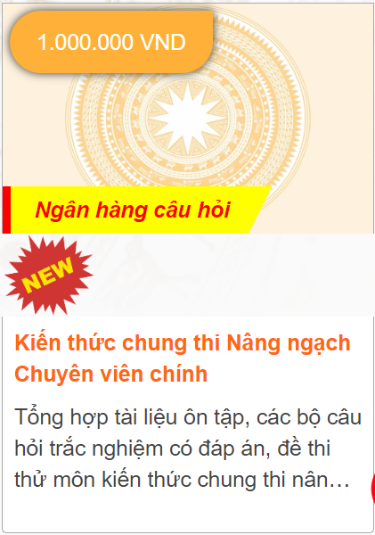 trắc nghiệm kiến thức chung chuyên viên chính
