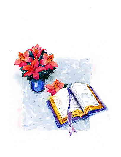 Bible and Lilies