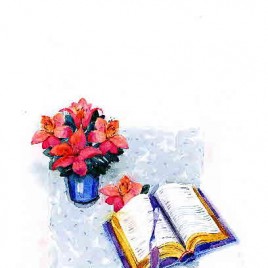 BIBLE AND LILIES