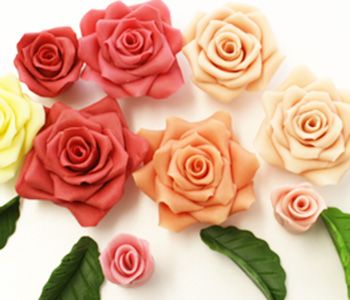 クレイフラワーバラの花の作り方レシピ デコリーナ