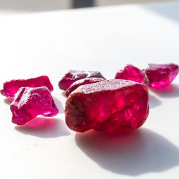 rough red rubies