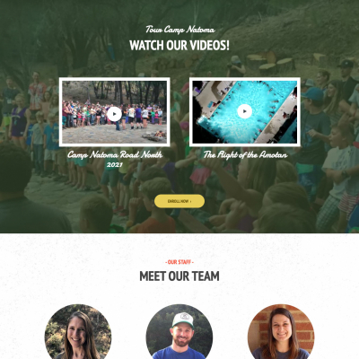 Camp Natoma website screenshot