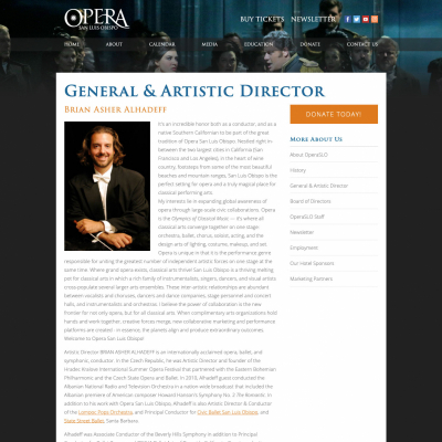 Opera San Luis Obispo website screenshot