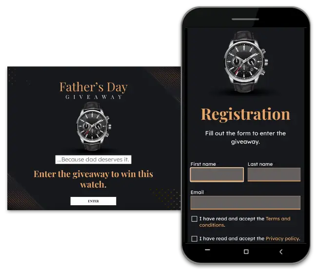 Father's Day Entry Form Giveaway