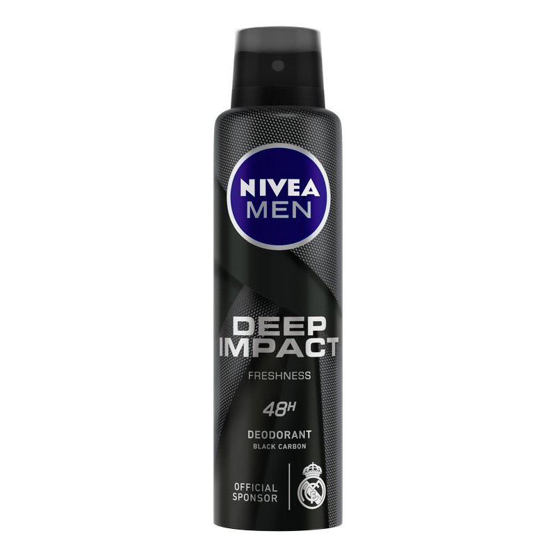 Nivea Men Deep Impact Freshness 48H Deodorant Black Carbon 150ml
Nivea Men Deep Impact Freshness 48H Deodorant Black Carbon 150ml