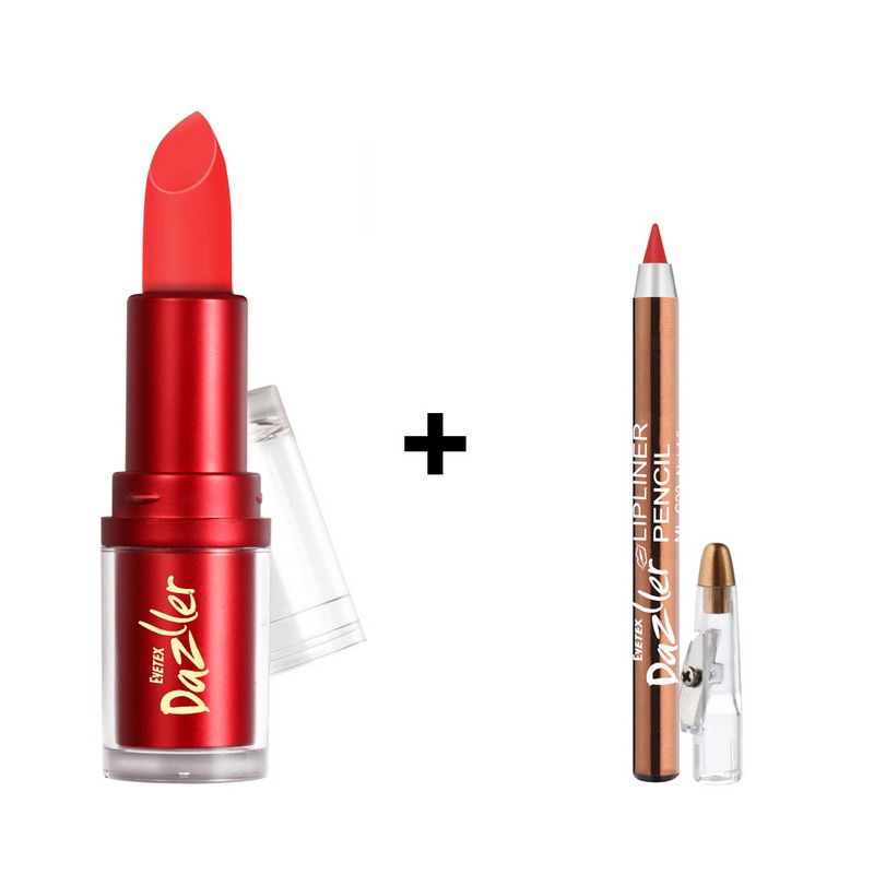 Eyetex Dazller Lipstick Matte M166 4gm With Free Inside Eyetex Dazller Lip liner Pencil
Eyetex Dazller Lipstick Matte M166 4gm With Free Inside Eyetex Dazller Lip liner Pencil