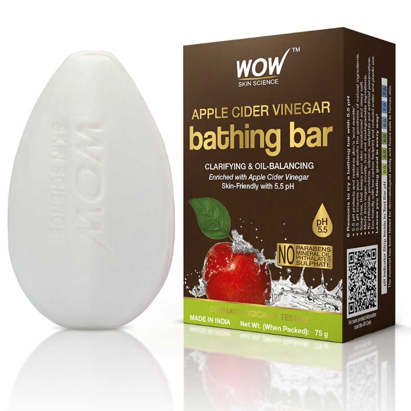 Wow Skin Science Apple Cider Vinger Bathing Bar Skin-Friendly With 5.5 Ph 75gm
Wow Skin Science Apple Cider Vinger Bathing Bar Skin-Friendly With 5.5 Ph 75gm